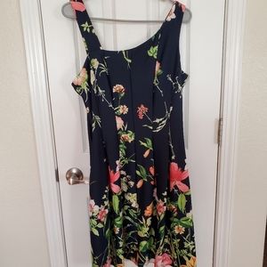 Dressbarn Asymmetric Top Floral Dress